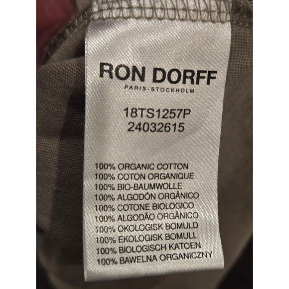 Ron Dorff 100% Organic Cotton Crewneck T-Shirt Tan Mens Large - Picture 6 of 6